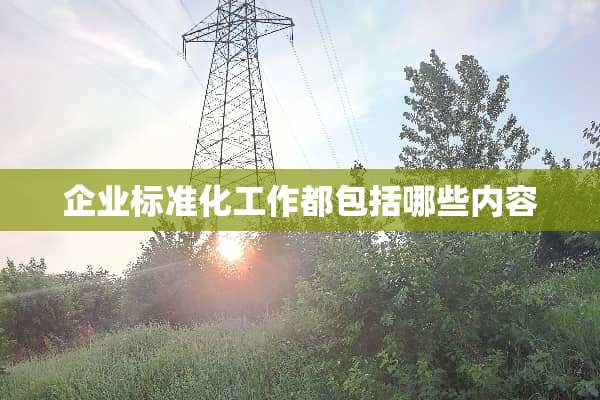 企业标准化工作都包括哪些内容