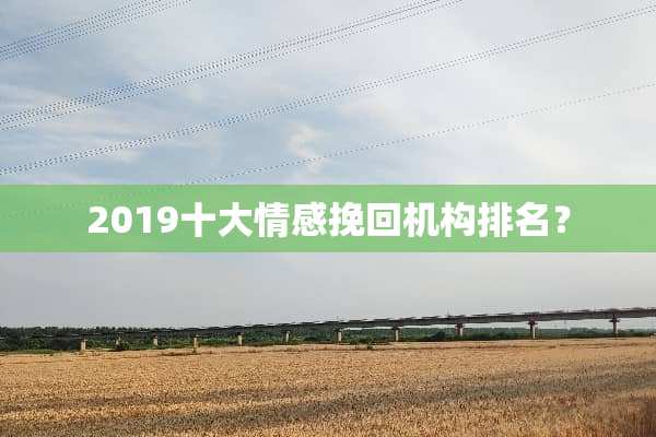 2019十大情感挽回机构排名？