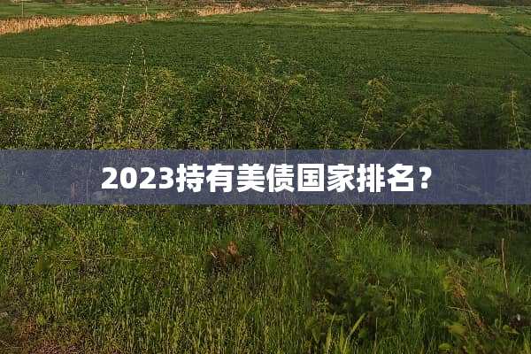 2023持有美债国家排名？