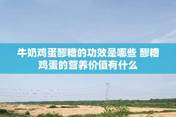 牛奶鸡蛋醪糟的功效是哪些 醪糟鸡蛋的营养价值有什么