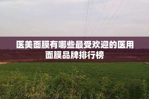 医美面膜有哪些最受欢迎的医用面膜品牌排行榜