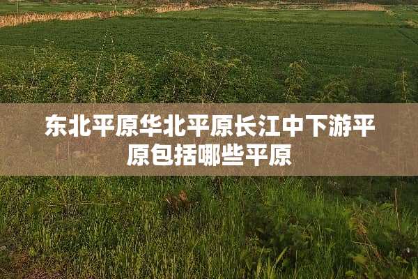 东北平原华北平原长江中下游平原包括哪些平原