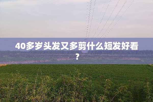 40多岁头发又多剪什么短发好看？