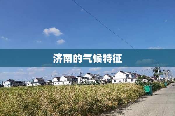 济南的气候特征