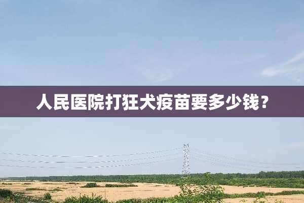 人民医院打狂犬**要多少钱？