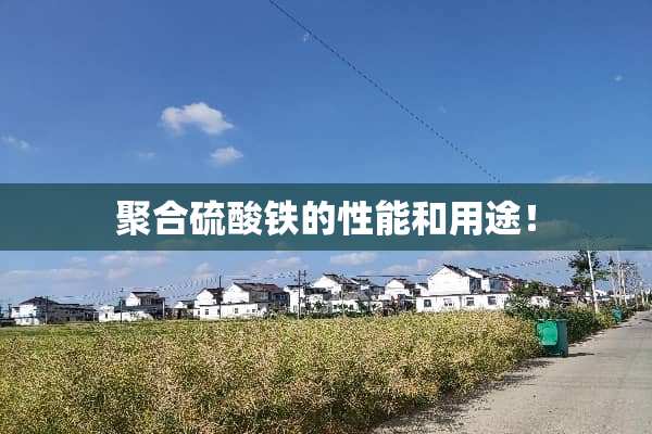 聚合硫酸铁的性能和用途！