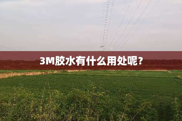 3M胶水有什么用处呢？