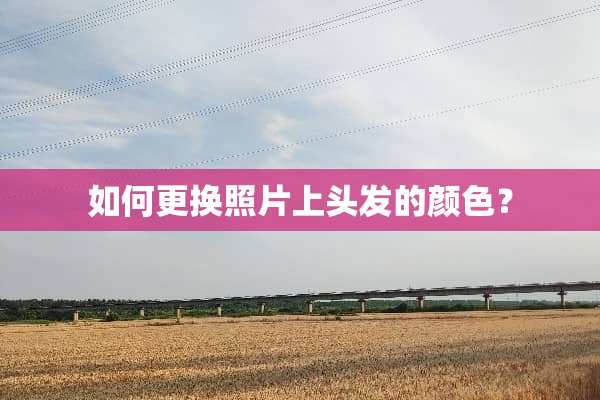 如何更换照片上头发的颜色？