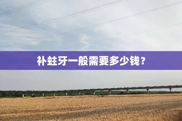 补蛀牙一般需要多少钱？