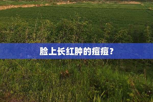 脸上长红肿的痘痘？