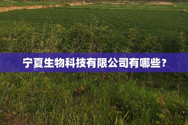 宁夏生物科技有限公司有哪些？
