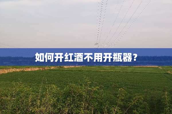如何开红酒不用开瓶器？