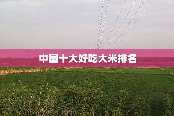 中国十大好吃大米排名