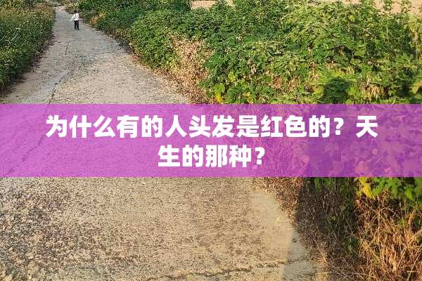 为什么有的人头发是红色的？天生的那种？