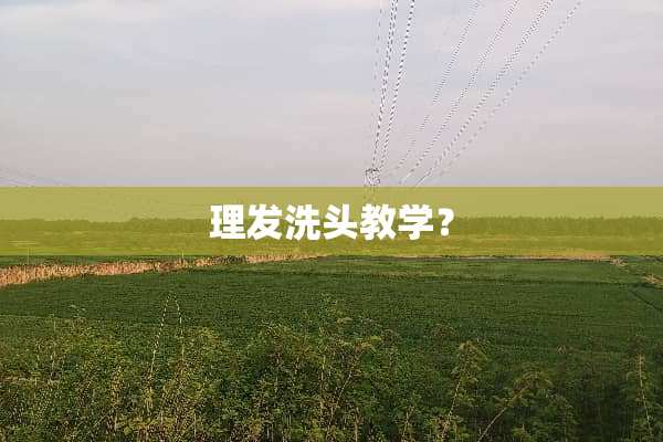 理发洗头教学？