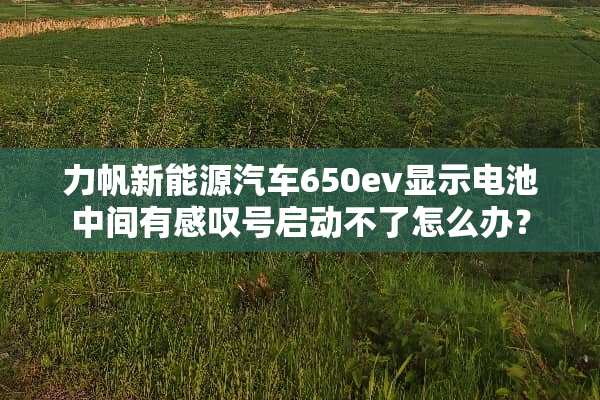 力帆新能源汽车650ev显示电池中间有感叹号启动不了怎么办？