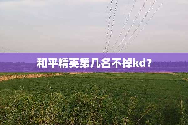 和平精英第几名不掉kd？
