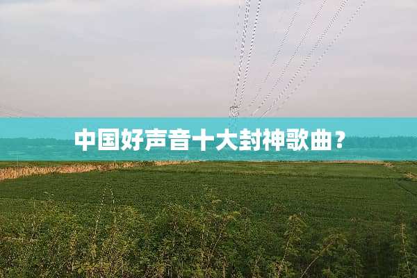 中国好声音十大封神歌曲？