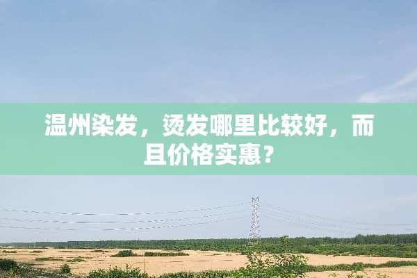温州染发，烫发哪里比较好，而且价格实惠？