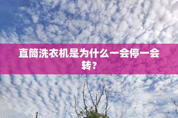 直筒洗衣机是为什么一会停一会转？