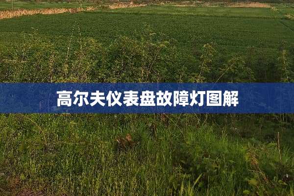 高尔夫仪表盘故障灯图解