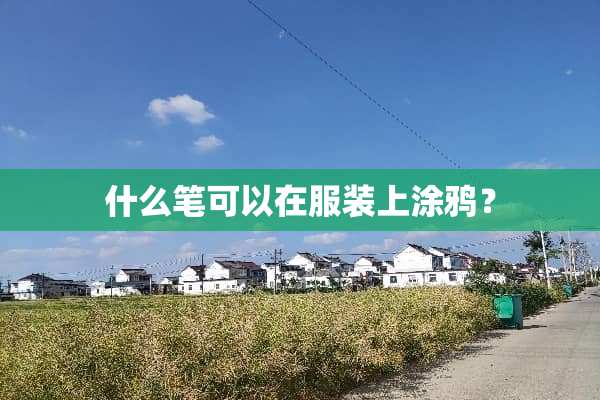 什么笔可以在服装上涂鸦？