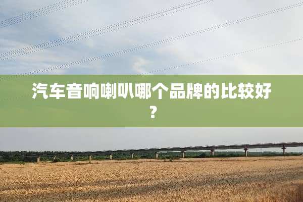 汽车音响喇叭哪个品牌的比较好？