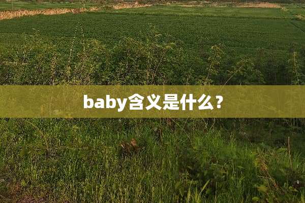 baby含义是什么？