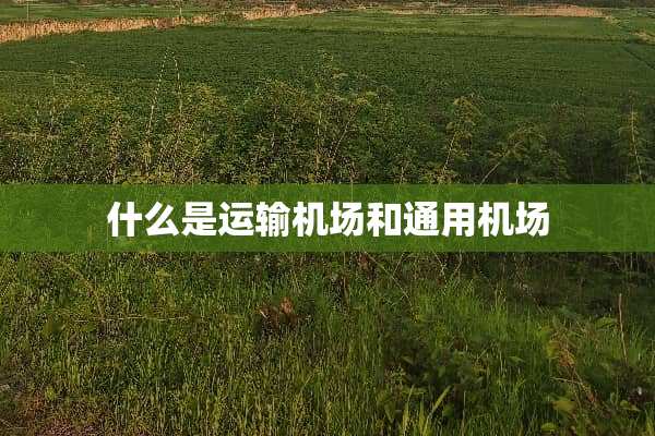 什么是运输机场和通用机场