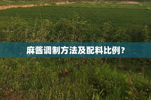 麻酱调制方法及配料比例？