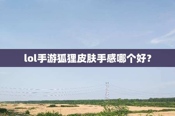 lol手游狐狸皮肤手感哪个好？