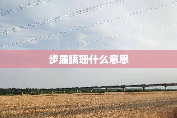 步履瞒珊什么意思