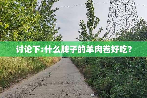 讨论下:什么牌子的羊肉卷好吃？