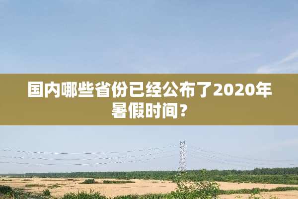 国内哪些省份已经公布了2020年暑假时间？