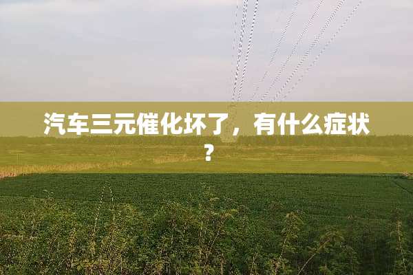 汽车三元催化坏了，有什么症状？