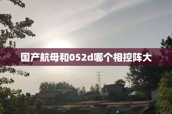 国产航母和052d哪个相控阵大
