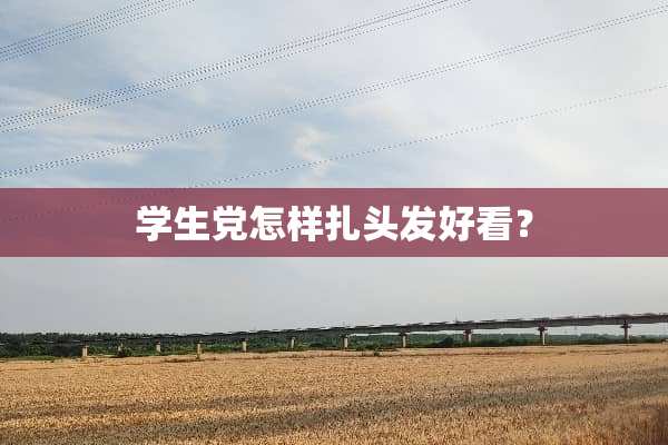 学生党怎样扎头发好看？