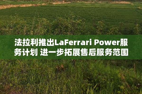 法拉利推出LaFerrari Power服务计划 进一步拓展售后服务范围