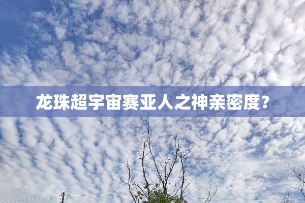 龙珠超宇宙赛亚人之神亲密度？