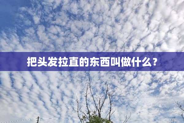 把头发拉直的东西叫做什么？