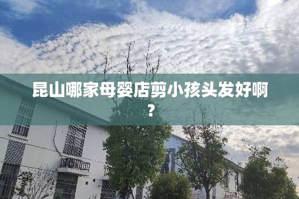 昆山哪家母婴店剪小孩头发好啊？