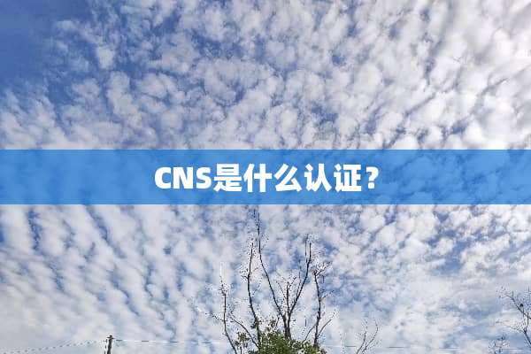 CNS是什么认证？