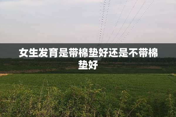 女生发育是带棉垫好还是不带棉垫好