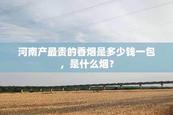 河南产最贵的香烟是多少钱一包，是什么烟？