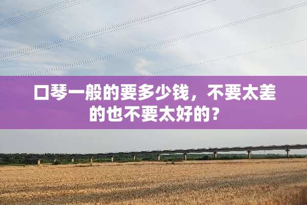 口琴一般的要多少钱，不要太差的也不要太好的？