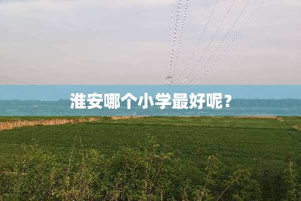 淮安哪个小学最好呢？