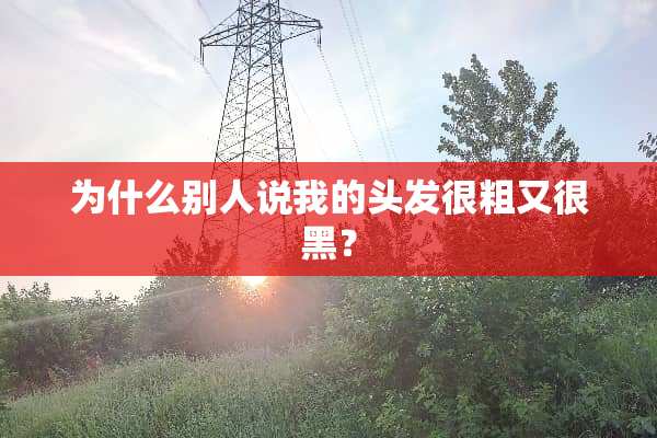 为什么别人说我的头发很粗又很黑？