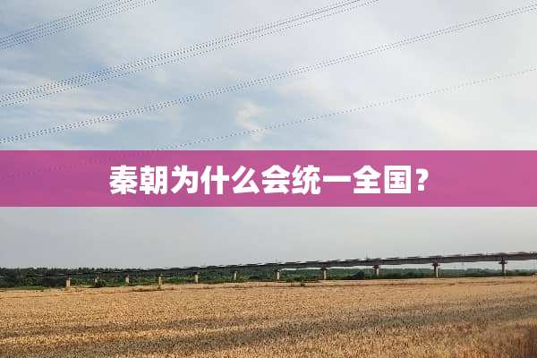秦朝为什么会统一全国？