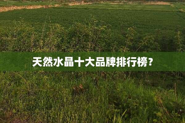 天然水晶十大品牌排行榜？