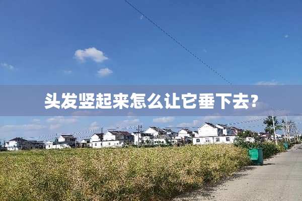 头发竖起来怎么让它垂下去？